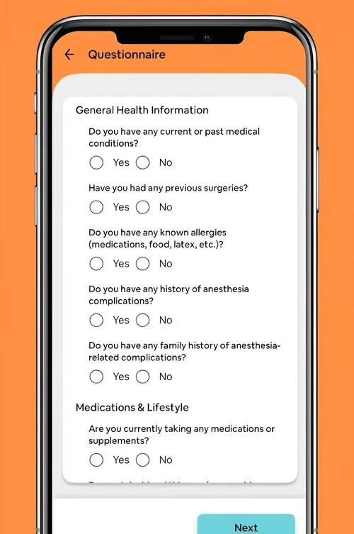 Online registration form for booking a remote medical consultation in the elegant hoopoe  telehealth app