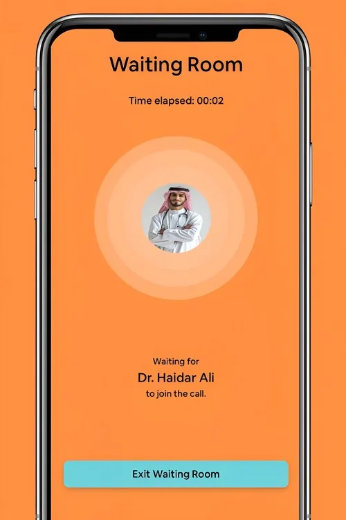joining remote medical consultation room on elegant hoopoe  telehealth app 
