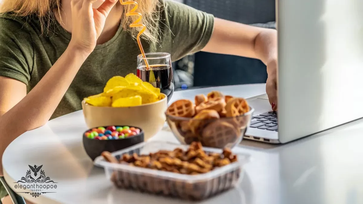 Woman Stress Eating