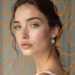 A woman with sculpted facial features and smooth glowing skin, promoting the benefits of face contouring