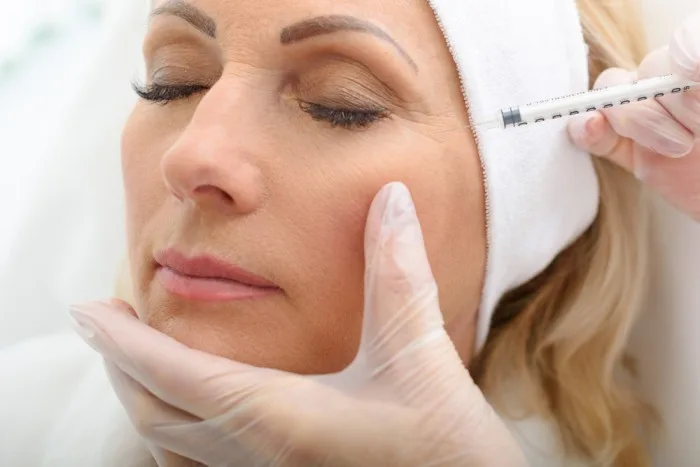 Botox injection performed by a licensed specialist at Elegant Hoopoe Clinic.
