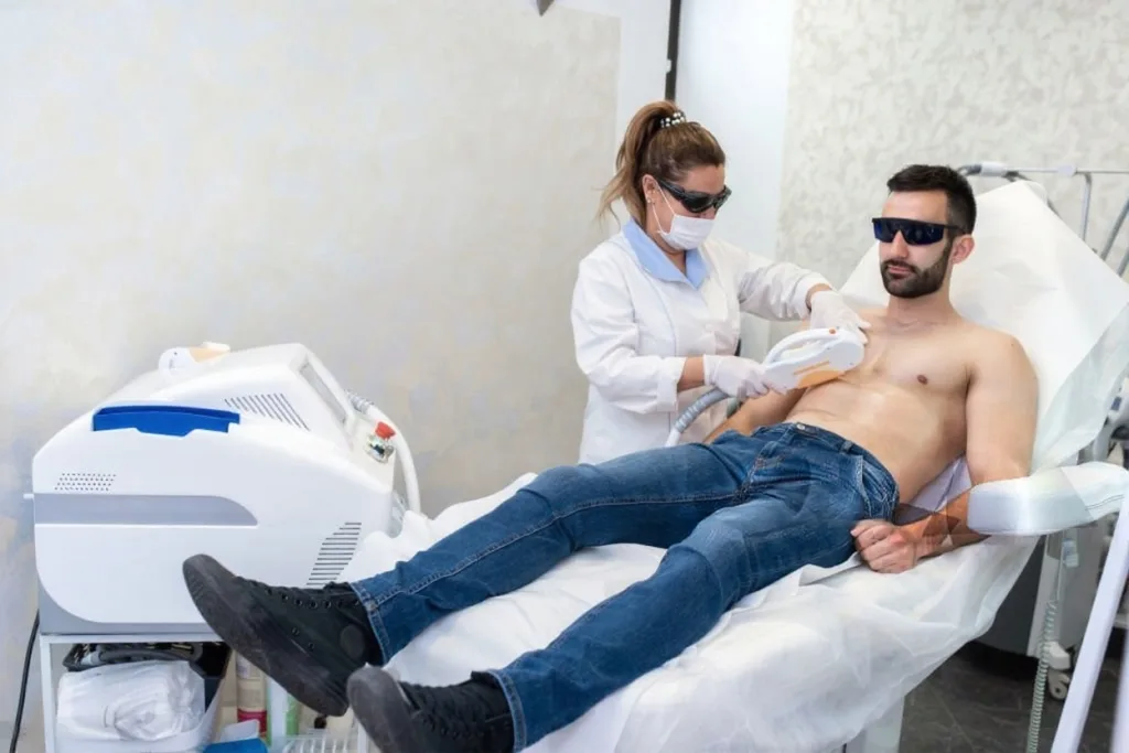 Full body laser hair removal session in Dubai at Elegant Hoopoe Clinic for silky smooth skin